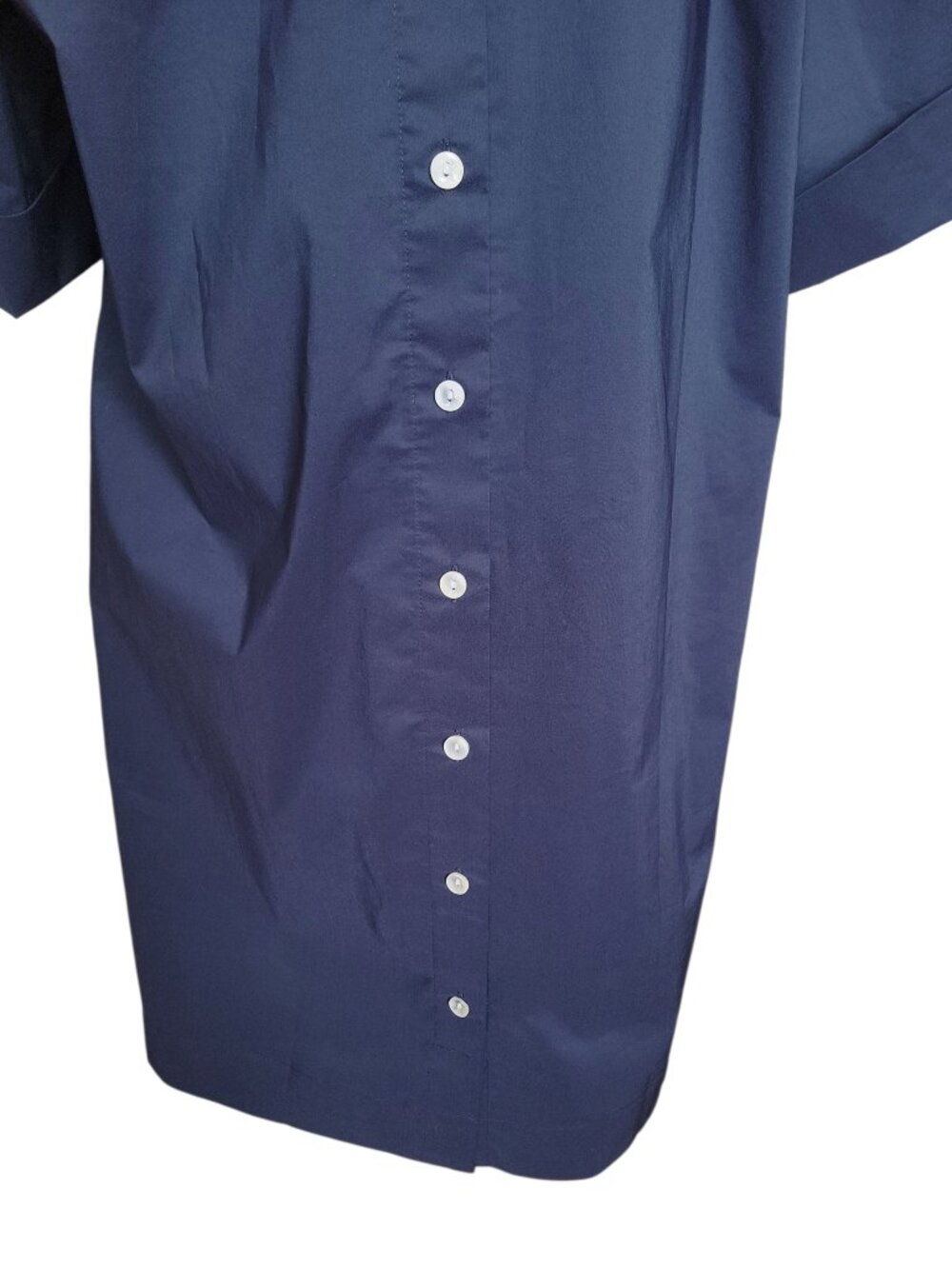 Hinson Wu NWT Navy Blue Aileen Short Sleeve Button Back Dress Women's Size L - Picture 10 of 13
